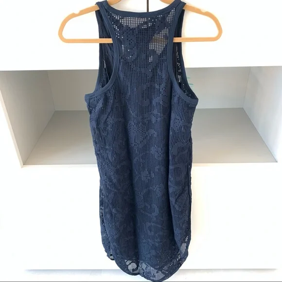 Rag & Bone Stella Dress Navy Lasercut Medium - Picture 6 of 9